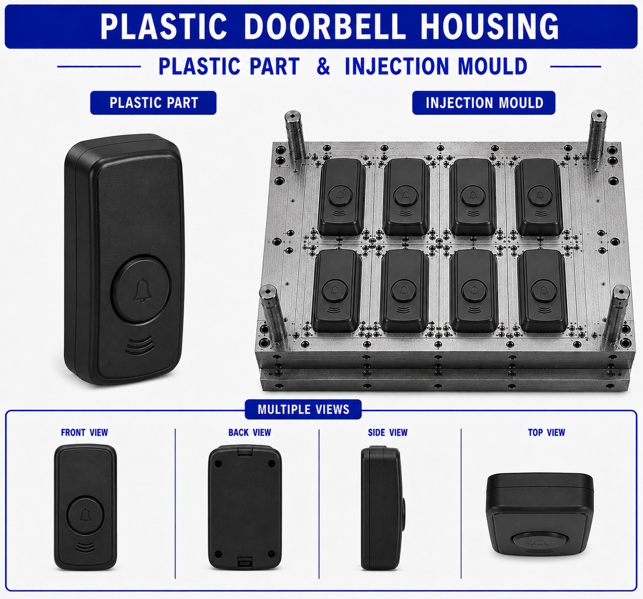 Plastic Door Bell Housing Mould and Moulding Service